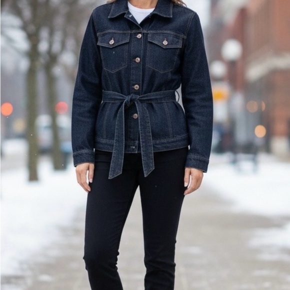 LOFT Denim Shirt - Shacket - Blazer - Jacket with Belt - Picture 6 of 6